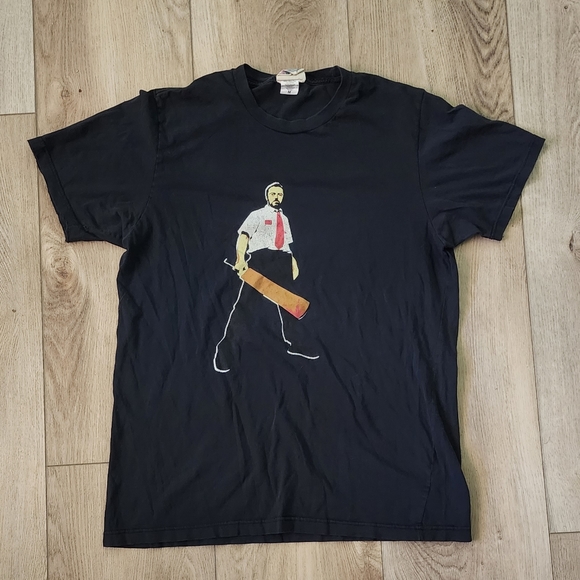 Vintage cult classic Shaun of the dead! Black T-Shirt Size M - Picture 1 of 5